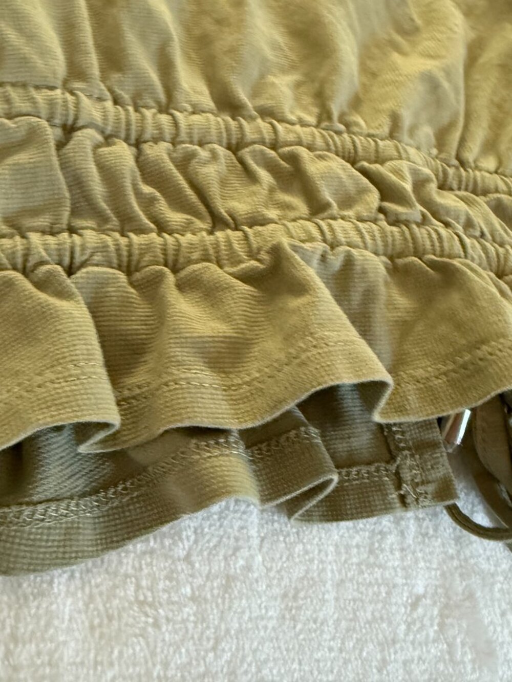 Princess Polly Olive Green Tie Front Crop Top | Size US 6 - Picture 4 of 6